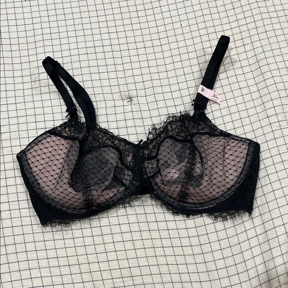 Victoria's Secret Black Mesh Lace Bra